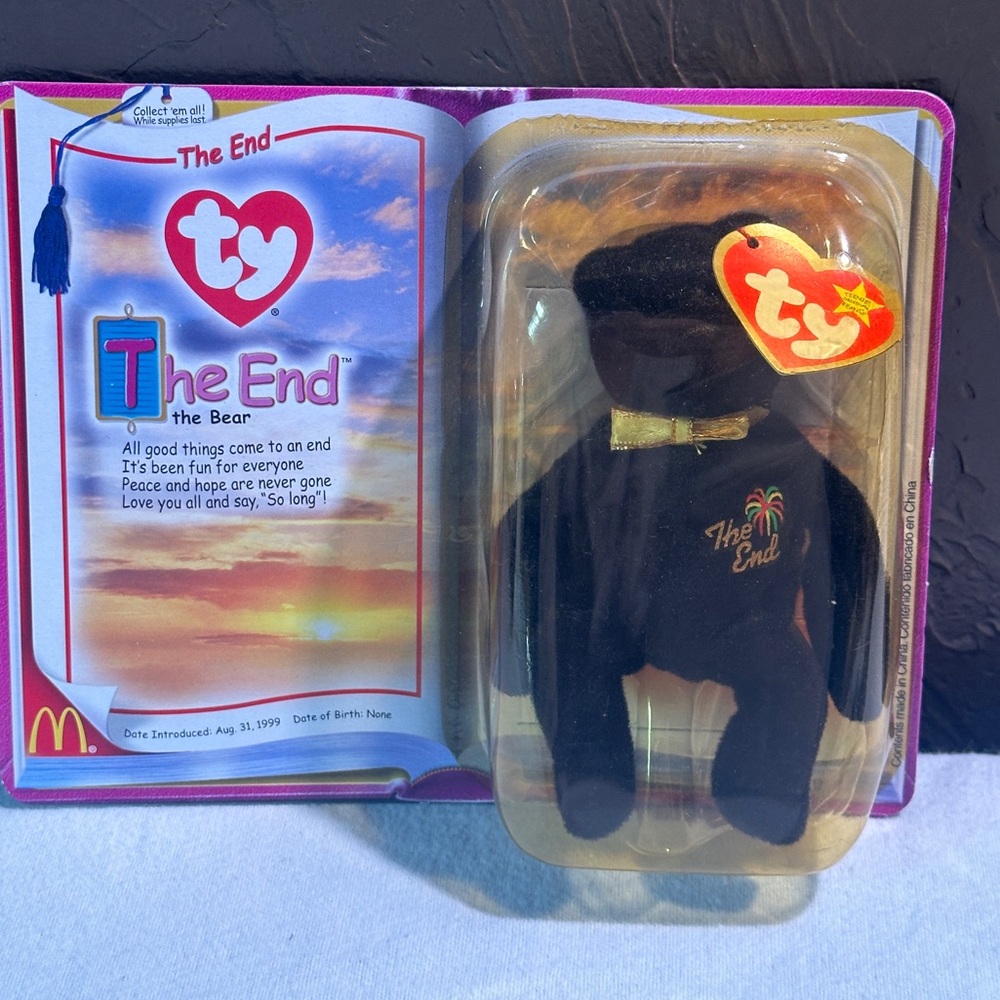TY The End Beanie Baby Bear